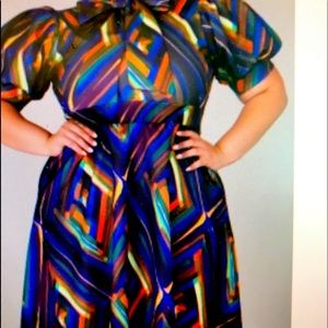 Stripped bow tie dress